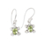 Peridot dangle earrings, 'Tiny Green Sage' - Natural One-Carat Peridot Tortoise Dangle Earrings