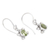 Peridot dangle earrings, 'Tiny Green Sage' - Natural One-Carat Peridot Tortoise Dangle Earrings