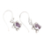Amethyst dangle earrings, 'Tiny Purple Sage' - Faceted Amethyst Tortoise Dangle Earrings Crafted in Bali