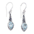 Blue topaz dangle earrings, 'Blue Balinese Heaven' - Faceted Two-Carat Blue Topaz Dangle Earrings Crafted in Bali