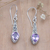 Amethyst dangle earrings, 'Purple Balinese Heaven' - Faceted One-Carat Amethyst Dangle Earrings Crafted in Bali