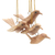 Adornos de madera, (juego de 4) - Adornos navideños de pájaros gorrión de madera tallados a mano (juego de 4)