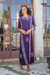 Batik rayon maxi dress, 'Vintage Purple Batik' - Handmade Batik Rayon Maxi Dress with Traditional Details thumbail