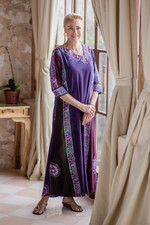 Batik rayon maxi dress, 'Vintage Magenta Batik' - Handmade Batik Rayon Maxi Dress with Traditional Details