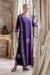 Batik rayon maxi dress, 'Vintage Purple Batik' - Handmade Batik Rayon Maxi Dress with Traditional Details (image 2d) thumbail