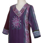 Batik rayon maxi dress, 'Vintage Magenta Batik' - Handmade Batik Rayon Maxi Dress with Traditional Details