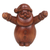 Wood statuette, 'Forest Santa' - Signed Brown Suar Wood Santa Claus Statuette from Bali (image 2a) thumbail