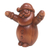 Wood statuette, 'Forest Santa' - Signed Brown Suar Wood Santa Claus Statuette from Bali (image 2c) thumbail