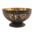 Coconut shell catchall, 'Shapes of Hope' - Brown and Golden Coconut Shell Catchall Hand-Carved in Bali