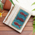 Natural fiber journal, 'Swerving Fish' - Hand-Crafted Eco-Friendly Natural Fiber Fish-Themed Journal (image 2b) thumbail