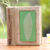 Natural fiber journal, 'Green Leaf' - Handmade Eco-Friendly Natural Fiber Leaf Journal in Green