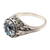 Blue topaz cocktail ring, 'Loyal Soul' - Sterling Silver Cocktail Ring with Two-Carat Blue Topaz Gem (image 2d) thumbail