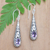 Amethyst dangle earrings, 'Heavenly Queen in Purple' - Traditional Dangle Earrings with One-Carat Amethyst Gems (image 2) thumbail