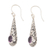 Amethyst dangle earrings, 'Heavenly Queen in Purple' - Traditional Dangle Earrings with One-Carat Amethyst Gems thumbail