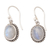Rainbow moonstone dangle earrings, 'Harmonious Amulet' - Dangle Earrings with Natural Rainbow Moonstone Cabochons thumbail