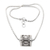 Halskette mit Anhänger aus Sterlingsilber - Halskette mit geometrischem Anhänger aus Sterlingsilber aus Java