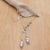 Lasso-Halskette aus Zuchtperlen - Traditionelle Lariat-Halskette aus Sterlingsilber mit grauen Perlen