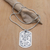 Collar colgante de plata esterlina - Collar con colgante de hoja de plata de ley elaborado en Java