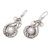 Cultured pearl dangle earrings, 'Magical Innocence' - Leafy and Floral Dangle Earrings with Cultured Pearls