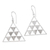 Pendientes colgantes de plata de ley - Aretes colgantes de pirámide de plata esterlina hechos a mano en Bali