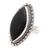 Lava stone cocktail ring, 'Nocturnal Beauty' - Sterling Silver Cocktail Ring with Lava Stone from Bali