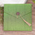 Natural fiber notebook, 'Green Voyage' - Handcrafted Green Natural Fiber Notebook from Bali (image 2b) thumbail
