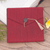 Natural fiber notebook, 'Red Voyage' - Handcrafted Red Natural Fiber Notebook from Bali