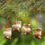 Wood ornaments, 'Little Savants' (set of 4) - Set of 4 Jempinis Wood Owl Ornaments Hand-Carved in Bali