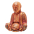 Wood statuette, 'The Wisdom of Buddha' - Hand-Carved Suar Wood Buddha Statuette in an Antique Finish (image 2c) thumbail
