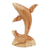 Wood sculpture, 'Dancing Whale' - Whale Sculpture Hand-Carved from Wood in Bali thumbail