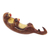 Wood statuette, 'Otter Swing' - Hand-Carved Jempinis Wood Otter Statuette Painted in Bali (image 2a) thumbail