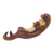 Wood statuette, 'Otter Swing' - Hand-Carved Jempinis Wood Otter Statuette Painted in Bali (image 2b) thumbail