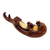 Wood statuette, 'Otter Swing' - Hand-Carved Jempinis Wood Otter Statuette Painted in Bali (image 2d) thumbail
