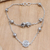 Sterling silver pendant bracelet, 'Floral Divinity' - Two-Strand Floral Pendant Bracelet with Traditional Motifs