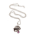 Halskette mit Amethyst-Anhänger - Halskette mit floralem Anhänger und facettiertem Amethyst-Edelstein