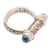 Men's gold-accented blue topaz cocktail ring, 'Chic Gentleman' - Men's 18k Gold-Accented Cocktail Ring with Blue Topaz Stones