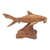 Wood sculpture, 'Hammerhead Guardian' - Hand-Carved Brown Jempinis Wood Sculpture of a Shark
