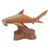 Wood sculpture, 'Hammerhead Guardian' - Hand-Carved Brown Jempinis Wood Sculpture of a Shark