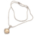 Halskette mit Goldakzent-Anhänger, „Shimmering Ball“ - Halskette aus Sterlingsilber mit Kugelanhänger mit Goldakzent