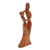 Wood sculpture, 'Dancing with Daughter' - Mother and Daughter Sculpture Hand-Carved from Wood in Bali (image 2c) thumbail
