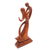 Escultura de madera - Escultura balinesa de madera tallada a mano de madre e hijo