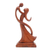 Wood sculpture, 'Dancing with Son' - Balinese Hand-Carved Mother and Son Wood Sculpture