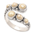 Gold-accented wrap ring, 'Shiny Gravel' - Sterling Silver Wrap Ring with 18k Gold Accents Made in Bali (image 2a) thumbail