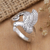 Sterling silver cocktail ring, 'Heavenly Dove' - Dove-Themed Sterling Silver Cocktail Ring from Bali (image 2) thumbail