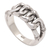 Sterling silver band ring, 'Romantic Connections' - Polished Sterling Silver Band Ring Crafted in Bali