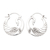 Sterling silver hoop earrings, 'Swan Goddess' - Swam-Themed Sterling Silver Hoop Earrings Crafted in Bali thumbail