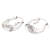 Sterling silver hoop earrings, 'Swan Goddess' - Swam-Themed Sterling Silver Hoop Earrings Crafted in Bali (image 2b) thumbail