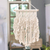 Cotton macrame wall hanging, 'Intricate Style' - Cotton Macrame Wall Hanging in Ivory with Wood Rod