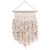 Cotton macrame wall hanging, 'Intricate Style' - Cotton Macrame Wall Hanging in Ivory with Wood Rod (image 2a) thumbail