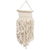 Cotton macrame wall hanging, 'Intricate Style' - Cotton Macrame Wall Hanging in Ivory with Wood Rod (image 2d) thumbail